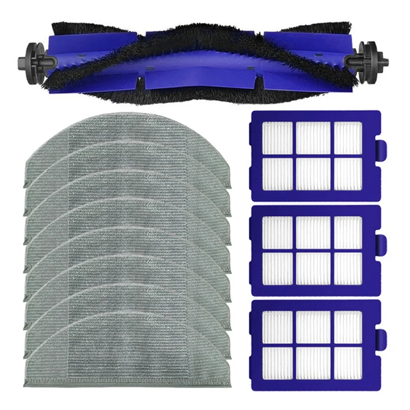 

HOT！-Replacement Part Accessories Main Roller Brush HEPA Filter Mop Cloths For Anker Eufy Robovac X8 Series Hybrid Vacuum