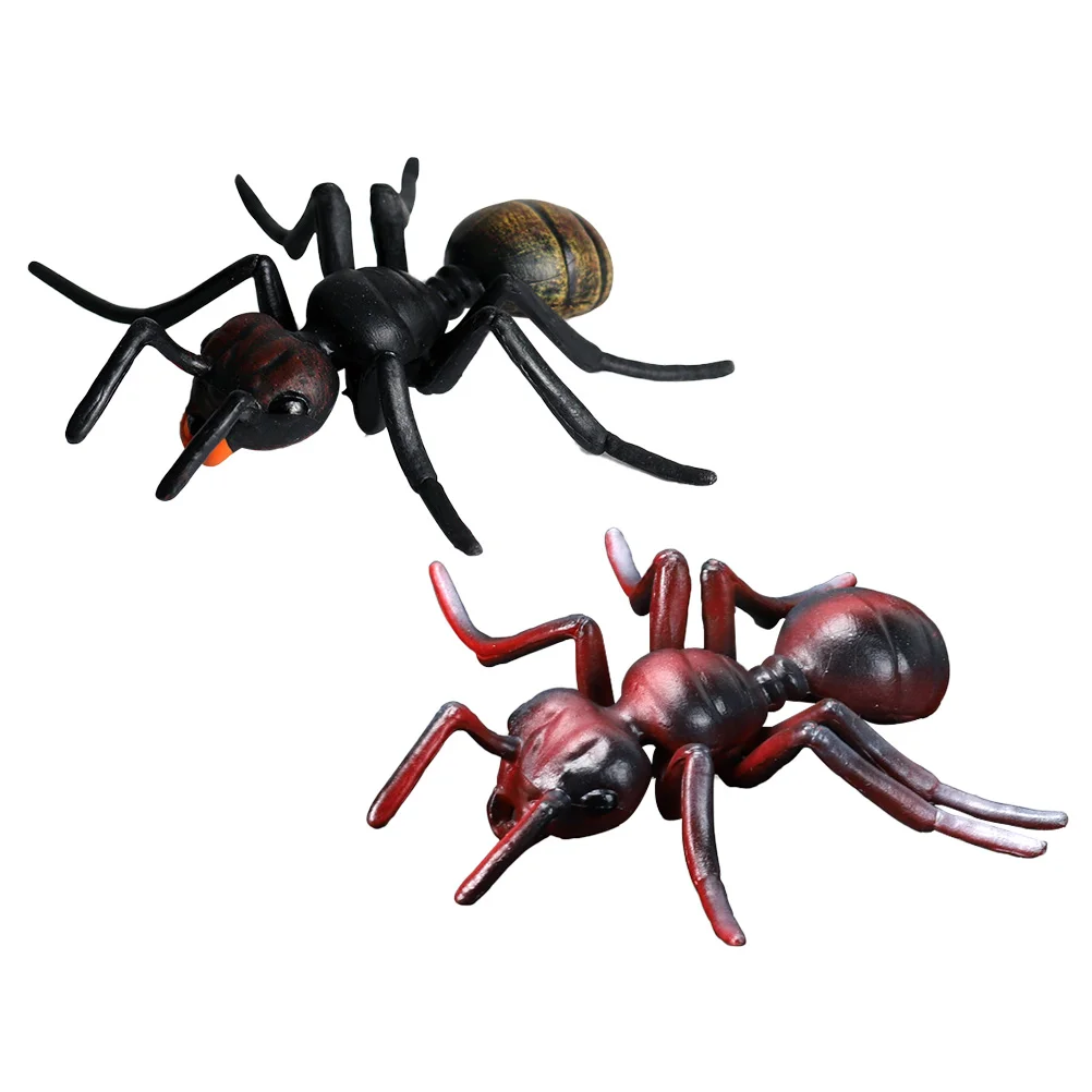 

2 Pcs Simulated Ant Animal Model Toy Children's Kids Playset Figurines Kids Artificial