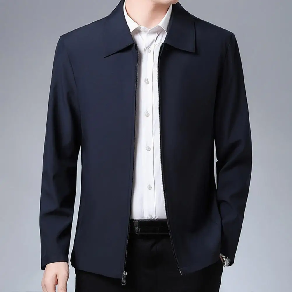 

Slim Winter Jacket 5 Sizes Male Coats Non-shrink Exquisite Details Men Coat Lapel Collar