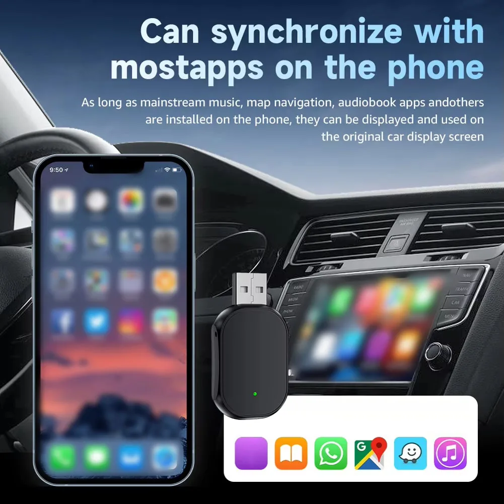 Беспроводной адаптер Carplay для Android Auto беспроводной AI Box 2024 горячая распродажа