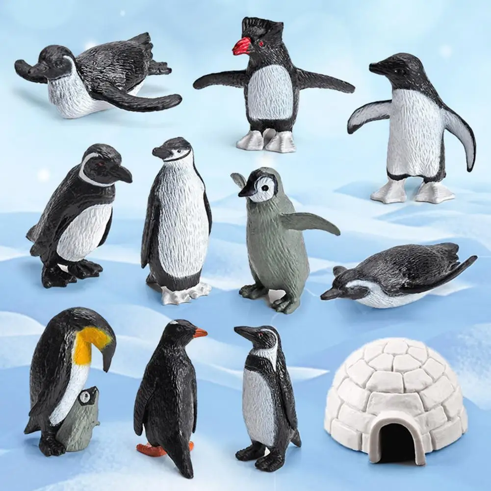 

PVC 11Pcs/ Set Lovely Assorted Miniature Penguin Figures Solid Penguin Action Figure Eco-friendly for Collection