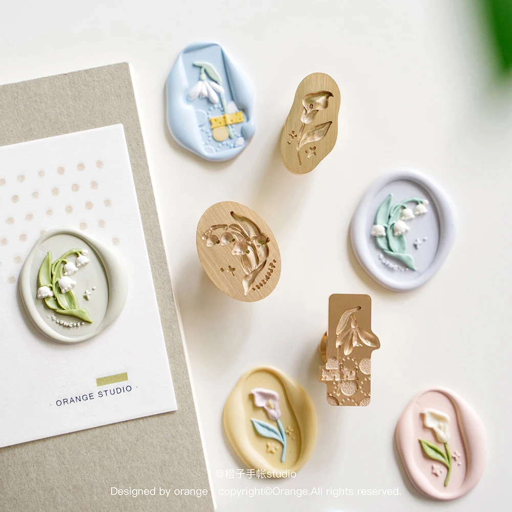 

3D Embossed New Wax Seal Stamp Autumn Flower Sealing Stamp Head For Cards Envelopes Wedding Invitations Scrapbooking