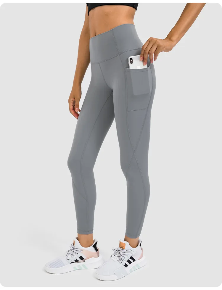 

LULU YOU WANT 2022 новые боковые карманы Nake Feeling Йога женские брюки с высокой талией эластичные тонкие спортивные брюки до щиколотки для фитнеса