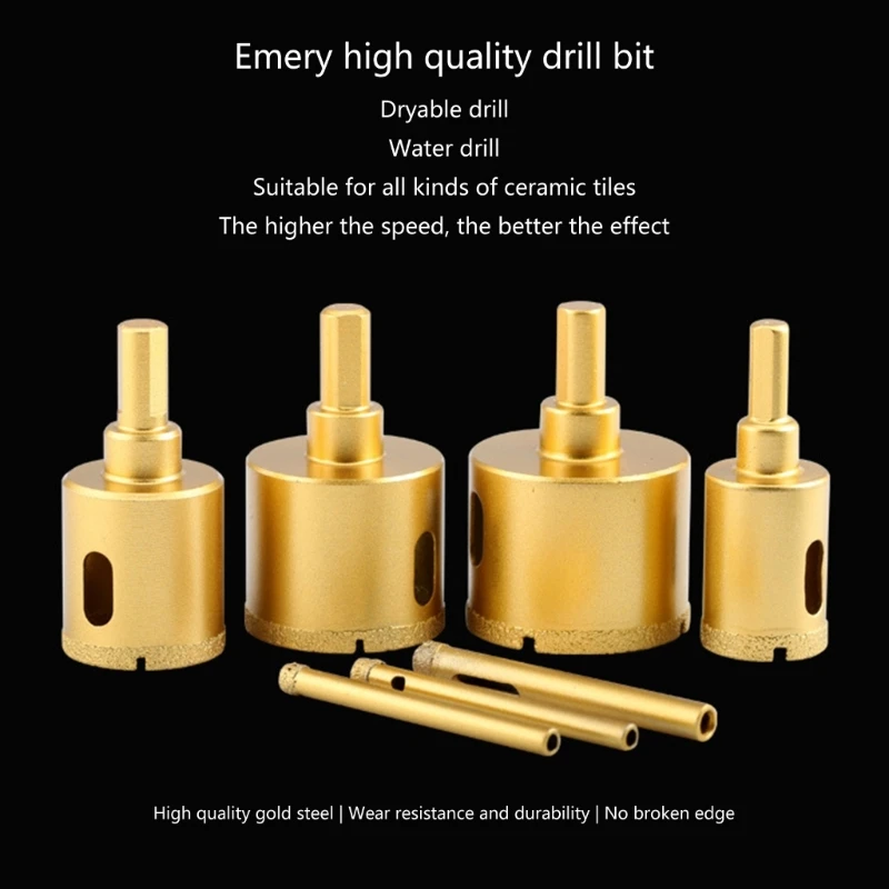 

Diamond Tile Drill Bit KitFast and Accurate Cutting for Tile, Ceramic, and Glass Essential Tool for Kitchen and Bathroom