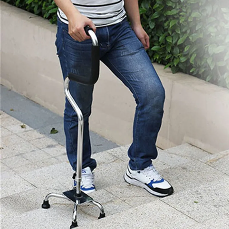 Lichtge Muhammed Aluminium Quad Riet Zitten Aan Walker Verstelbare 4 Voet Basis пенопласт Handvatten