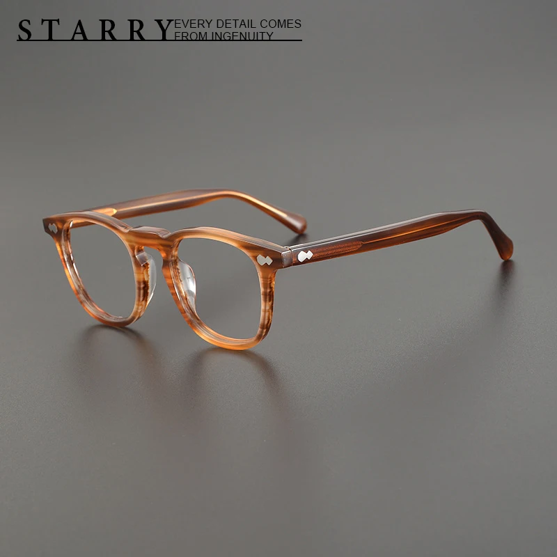 Ацетатные мужские очки с квадратной оправой чистые ручной работы модные ретро