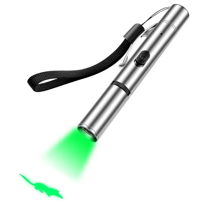 Upgrade Red&green Funny Cat Dog Flashlight With 5 Patterns Usb Charging Mouse Fish Bone Shape Light Pet Training Cat Dog Toys