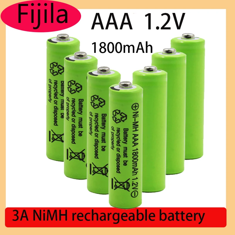 

100% New Original AAA 3000 MAh 1.2 V Quality Rechargeable Battery 1800 Ni-MH 3A