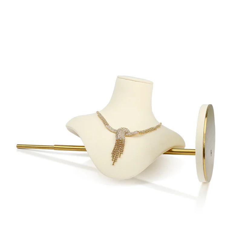 New metal mannequin jewelry stand portrait jewelry display stand neck display props hanging necklace display stand in stock