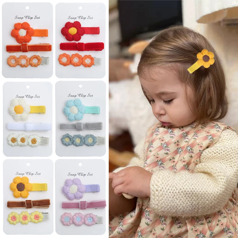 

Ins Style Daisy Flower Baby Hair Clips Girl Floral Hairpins For Children Lace White Barette Princess Hooks Kids Hair Accessories