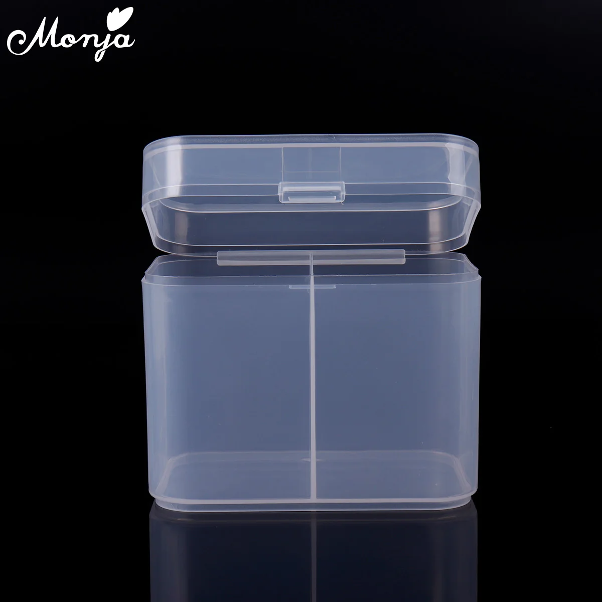 Пластиковые ватные диски Monja с двойной сеткой для чистки ногтей прозрачный ящик