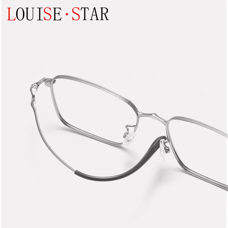 Модная и простая полнокадровая оправа из чистого титана для мужчин женщин очки