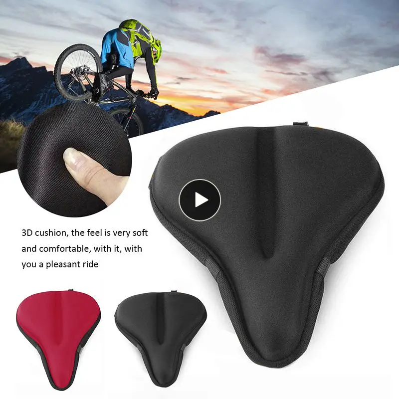 

New High quality silicone Soft Bike Bicycle Cycle Extra Comfort Gel Pad Cushion Cover For Saddle Seat for exercise bikes