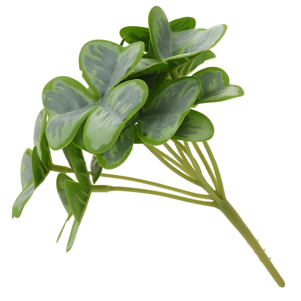 

Shamrock Artificial Fake Greenery Decor Leaf Faux Live Dracaena Stems Vase Green Branch Flowers Picks Bouquet Bouquets Bush S