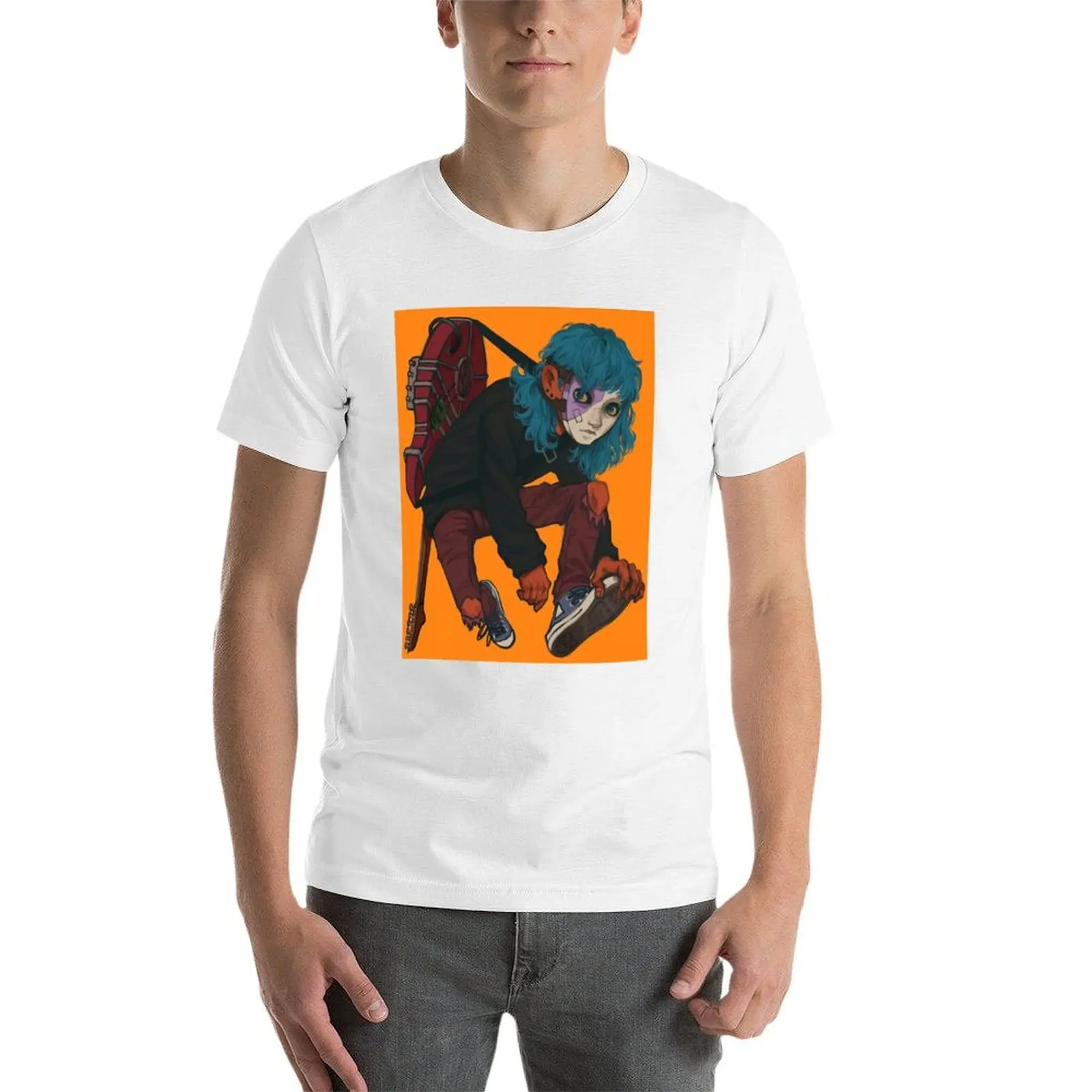 Ларри Салли лицо фанарт арт футболка по индивидуальному заказу винтажные