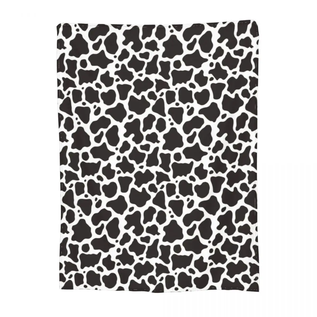 Black White Animal Print Blanket Cow Pattern Cheap Funny Bedspread Fleece For Photo Shoot Super Soft Blanket