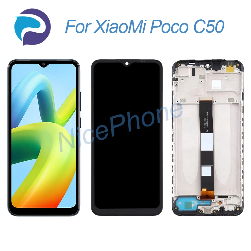 ЖК-экран для XiaoMi Poco C50 + сенсорный дигитайзер дисплей 1600*720 MZB0D3DIN, 220733SPI/SPH Poco C50 ЖК-экран