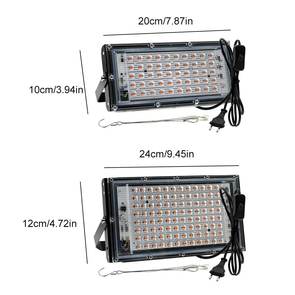 Светодиодная фитолампа 50W 100W 150W AC 220V, полноспектральный прожектор для теплиц и гидропоники, фитолампа для цветов (art.: 3920d95fbb29f) - 3920d95fbb29f