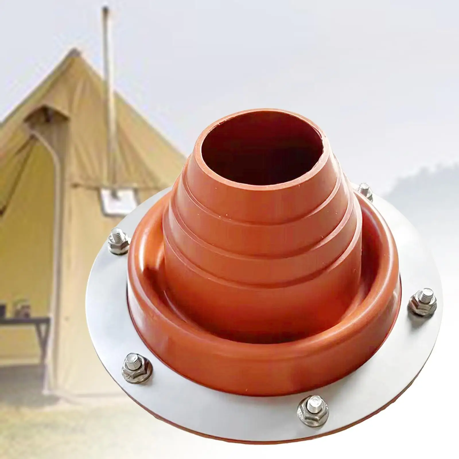 

Silicone Hot Tent Jack Tent Flue Jack suits 50-100mm Diameter Pipes Roof Pipe