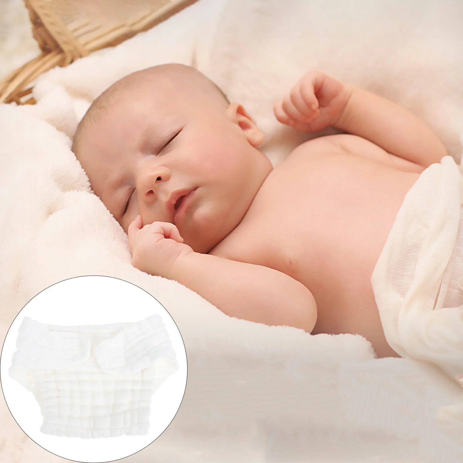 

5Pcs Cloth Washable Reusable Cotton Newborn