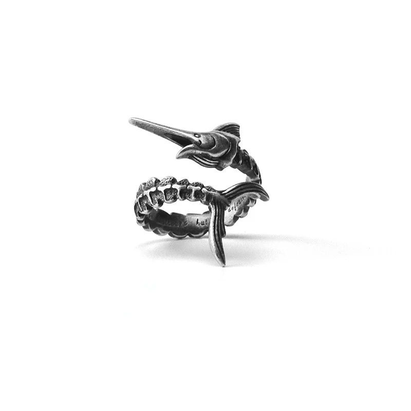 

Vintage Personality Fashion Simple Marlin Open Ring Hippunk Ring Banquet Jewelry Gift Accessories
