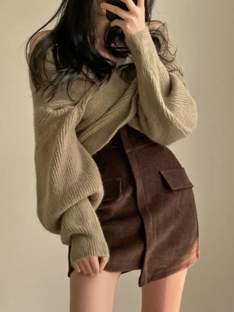 

Women's Fashion Full Sleeve Sweater Spring Autumn Ladies Knit Tops
