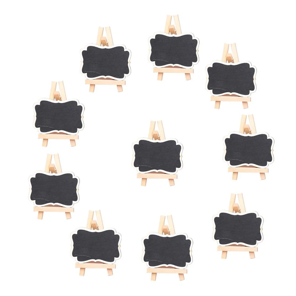 

10Pcs Chalkboard Wooden Label Board Blackboard Labels with Easel Stand Small Chalkboards for Weddings,