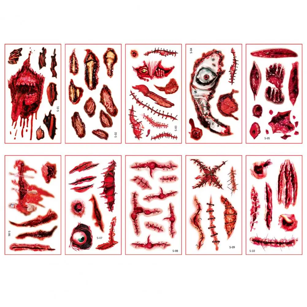 10 листов/набор водостойкие Стикеры для татуировок |
