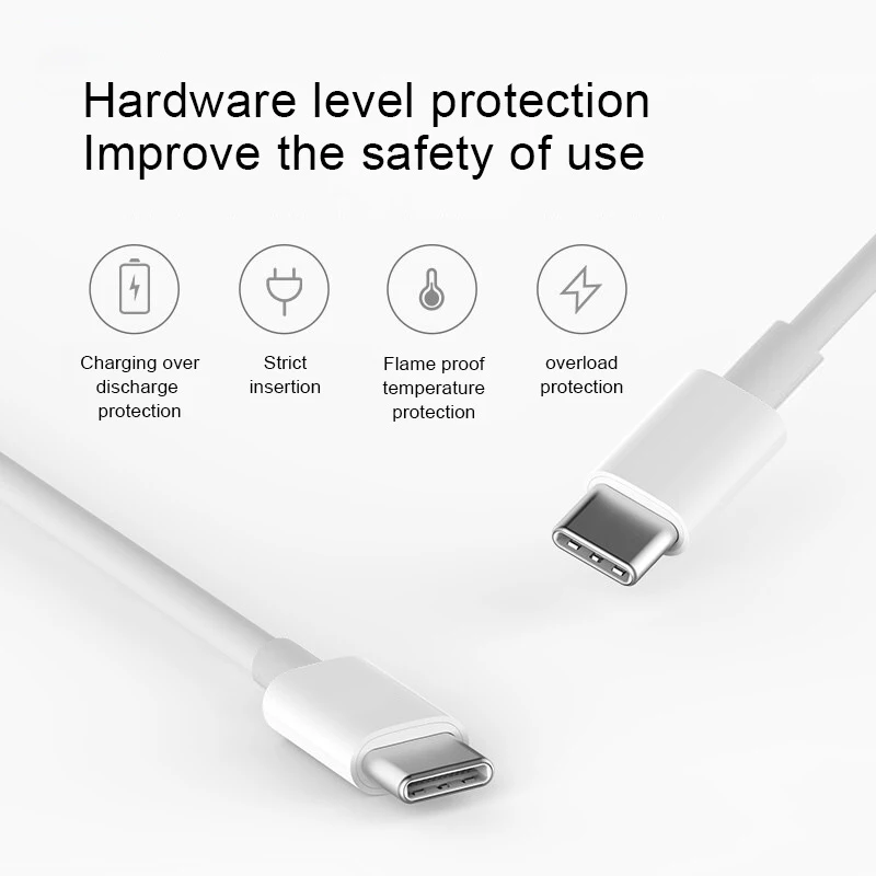 Original PD 200W 10A Super Fast Charger Type-C to Type C Cable For Huawei P30 Xiaomi Redmi Samsung USB-C Charging Data Line Wire