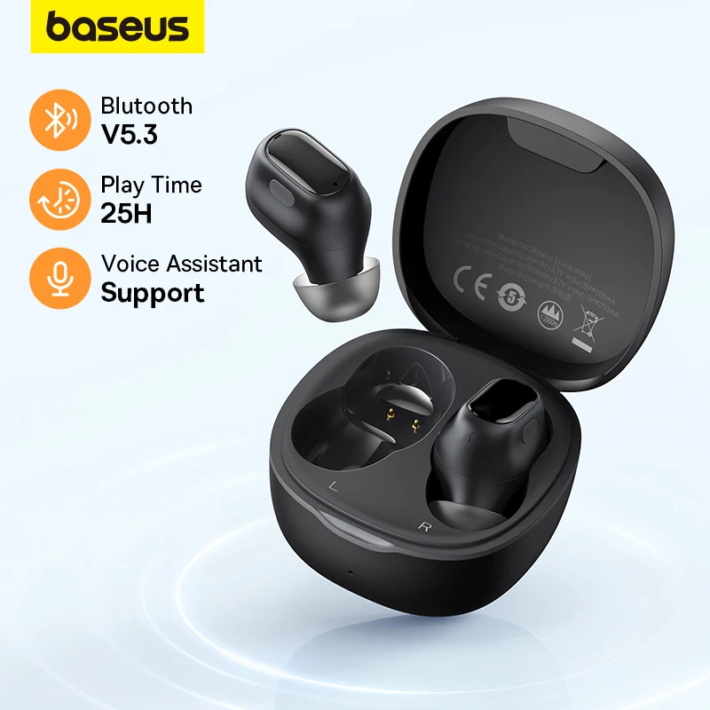 Baseus WM01 True TWS беспроводные наушники Bluetooth 5,3 наушники HD наушники с сенсорным управлением наушники для iOS/Android