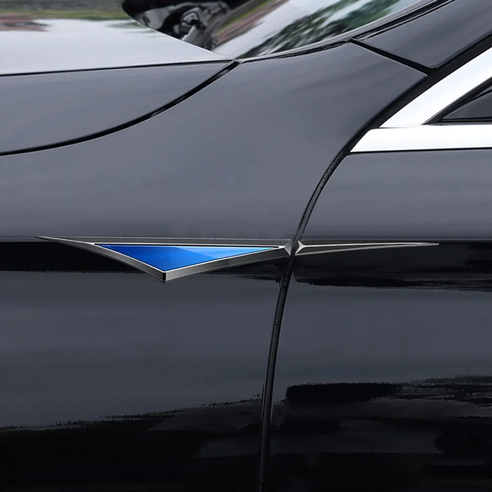 

1 Set Car Front Door Side Fender Sticker Car Leaf Panels Decorative Stickers Metal Car Styling Stickers Car Exterior Accsesories