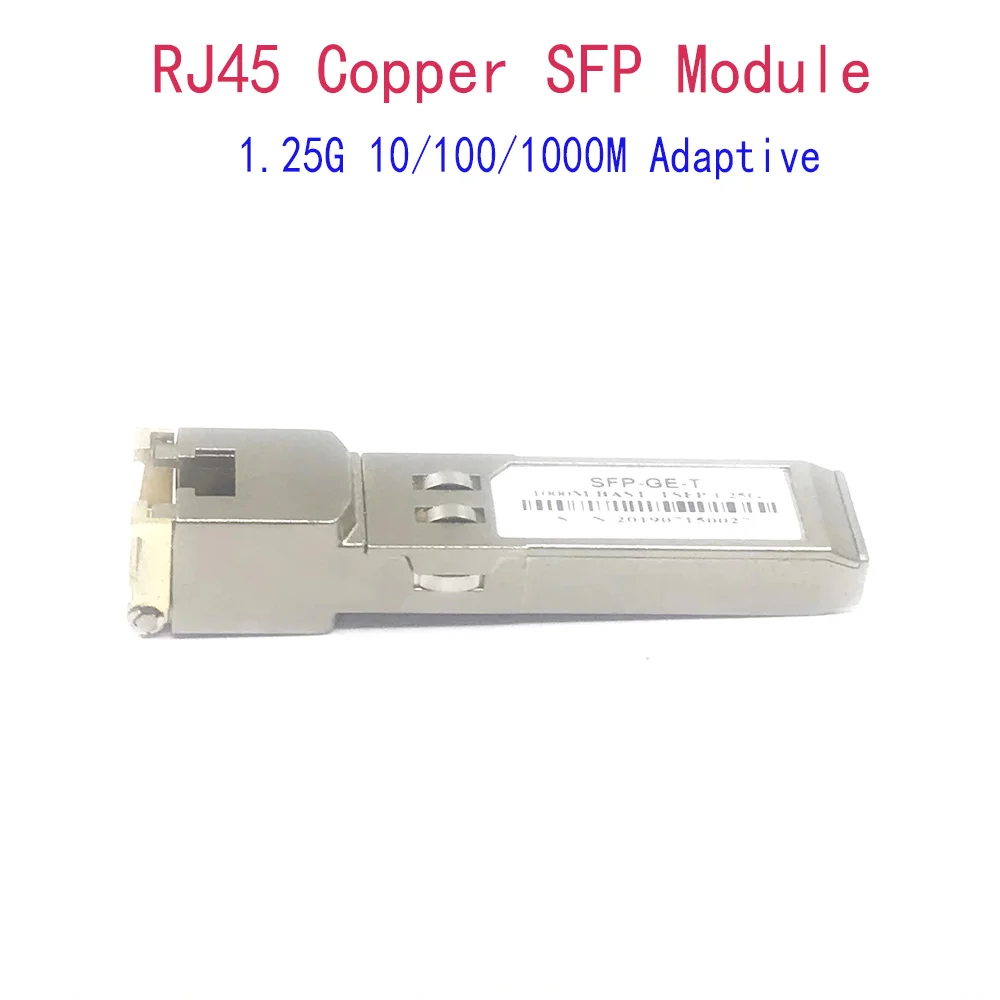 Модуль 1,25G SFP RJ45, 1000 Мбит/с, SFP на RJ45 медный SFP трансивер, совместимый с переключателем Cisco Mikrotik TP-Link Gigabit Ethernet