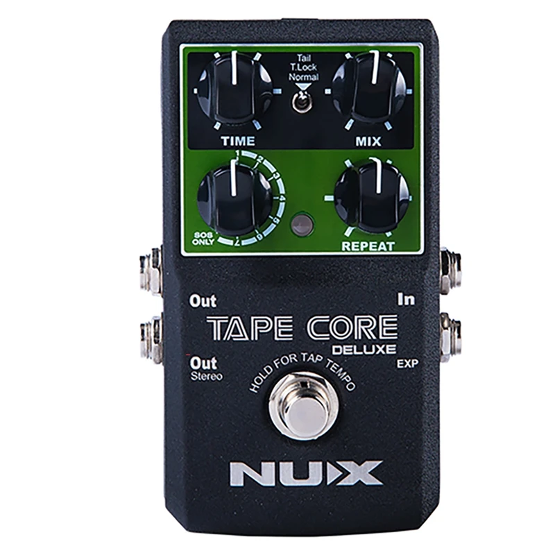 

Педаль с эффектами эхо NUX Tape Core Deluxe, 7 моделей эффектов задержки, педаль с эффектом True Bypass для гитары, баса