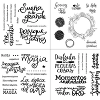 spain phrases text transparent clear silicone stamps diy scrapbooking material embossing decoration card rubber stamp 1010cm