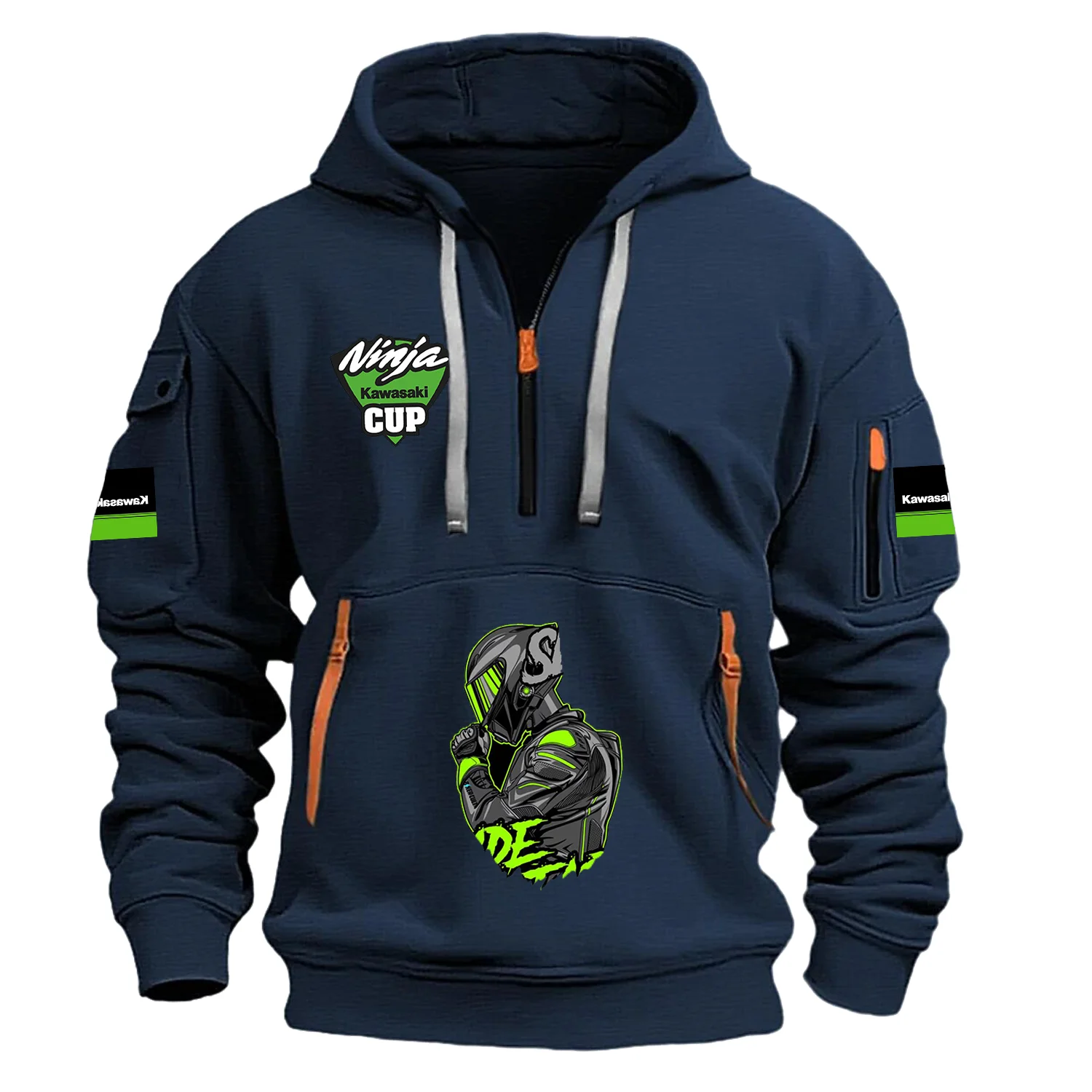 Kawasaki большая толстовка с капюшоном гоночный костюм мотоциклетная форма