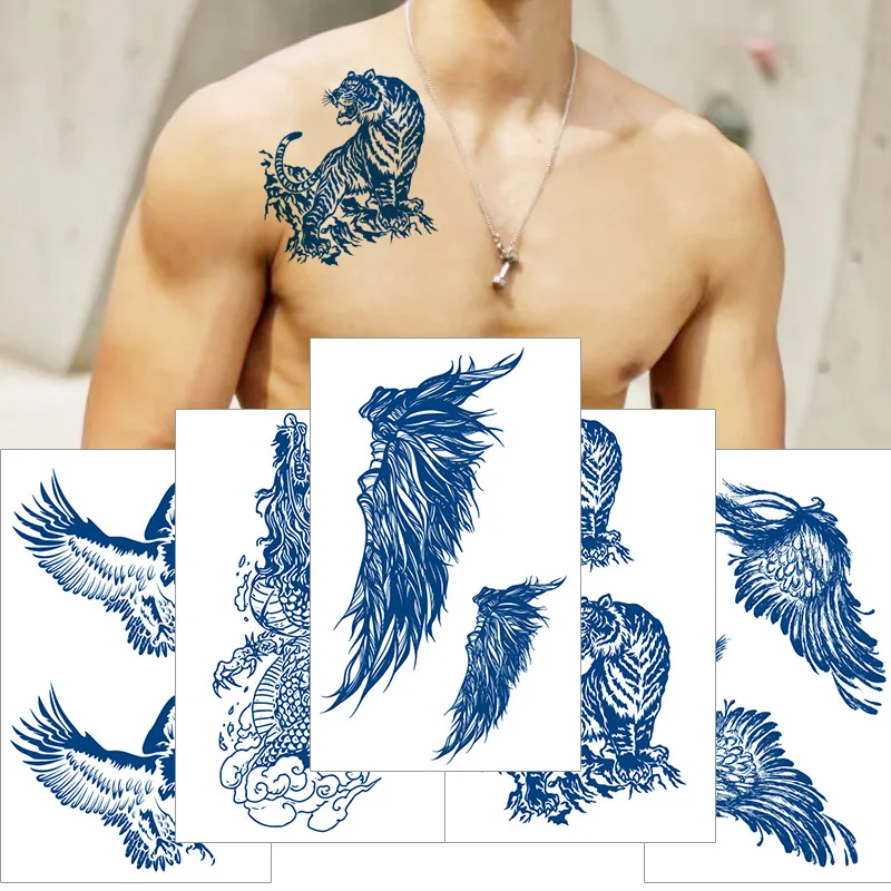 

Наклейки для татуировок «волк» и «Лев»