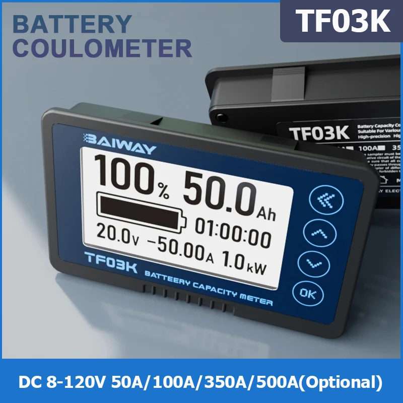 TF03K Кулоновый Счетчик Тестер Литиевых Батарей Для Свинцово-кислотных Дисплей