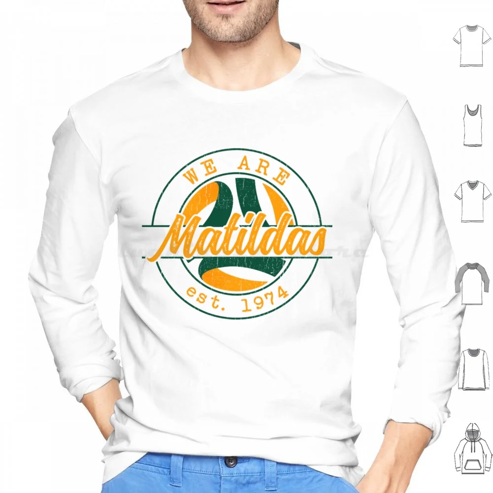 Мы Matildas-Matildas с капюшоном из хлопка длинными рукавами Matildas Soccer Australia Aussie Wwc2023 Wwc