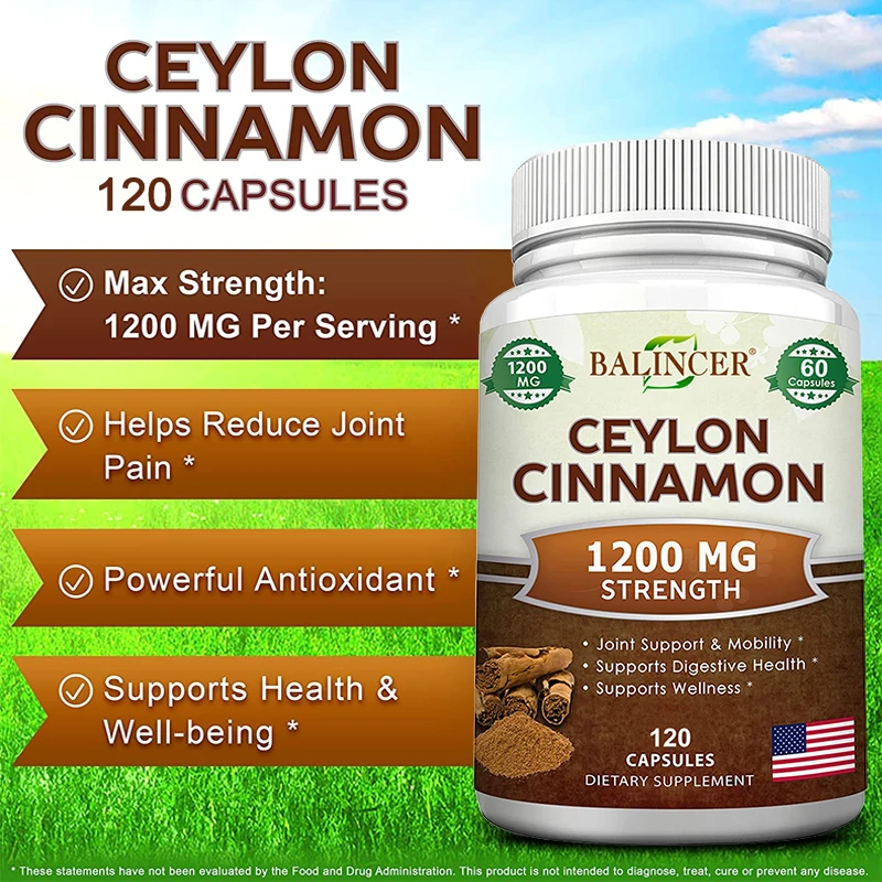 

Balincer Ceylon Cinnamon Extract - Improves Brain Health Helps Reduce Joint Pain, Fat Metabolism Reduces Inflammation