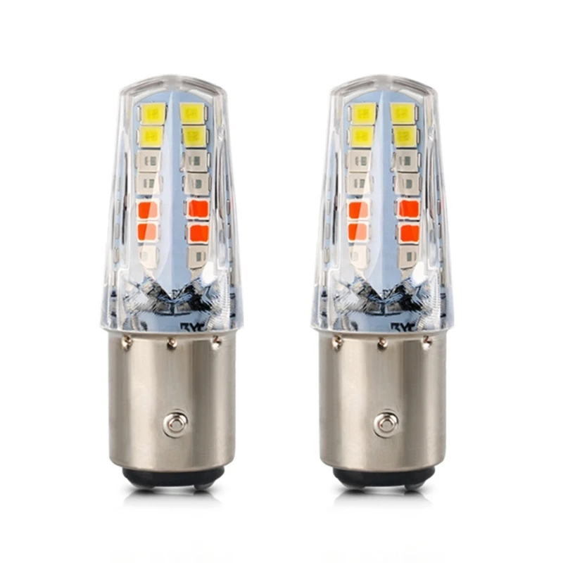 

124B Waterproof Motorcycles Brake Light High Brightness Motorbike Turn Signal Lights Fast Fixng White/Red/Blue/RGB Compact