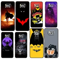 cartoon cool batman art for xiaomi civi mi poco x4 x3 nfc f3 gt m4 m3 m2 x2 f2 pro c3 4g 5g soft tpu cover black phone case