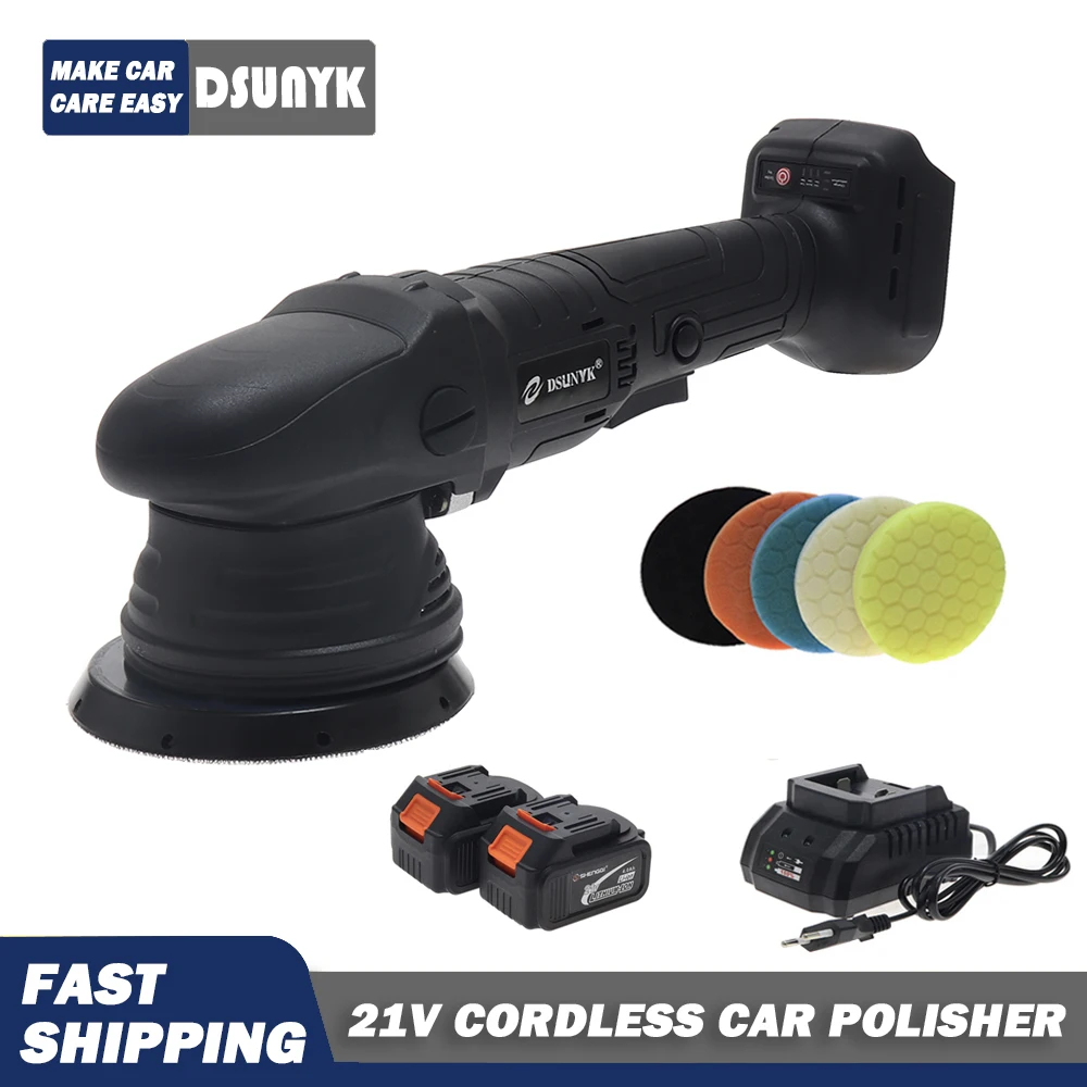 Wireless Car Polishing Machine Variable Speed15mm Dual Actio