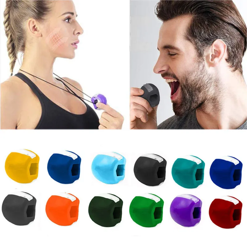 

Masseter Ball Jawline Muscle Exerciser Chew Ball Food Grade Silicone Facial Mandible Trainer Face Fitness Balls 20-50 Pounds