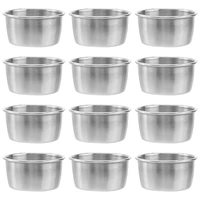 12pcs stainless steel condiment sauce cups tomato sauce container dipping bowl for restaurant home party