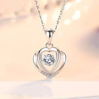 beating heart necklace female light luxury clavicle chain tanabata valentines day gift send girlfriend high quality jewelry