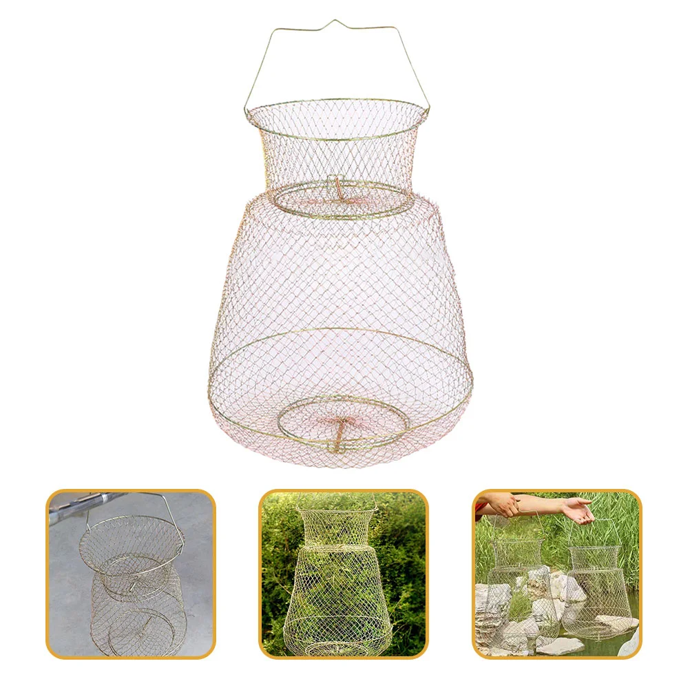 

Fishing Accessories Crab Net Wire Fish Bag Fishing Bait Net Replacement Fish Net Fishing Bait Storage Cage