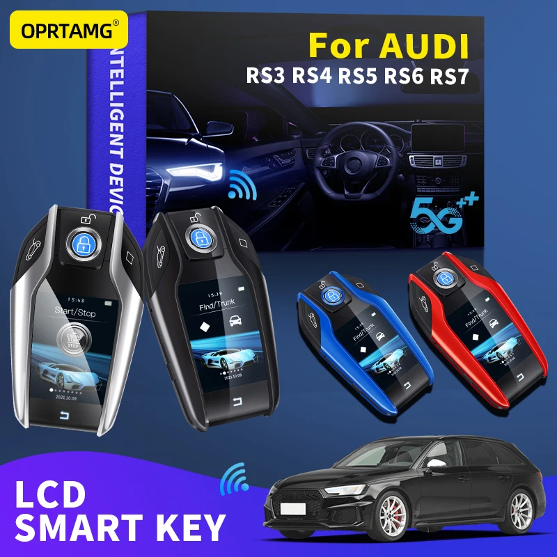

Брелок для ключей с ЖК-дисплеем для Audi RS3 RS4 RS5 RS6 RS7 2010 2011 2012 2013 2014 2016 2017 2018 2019 2020