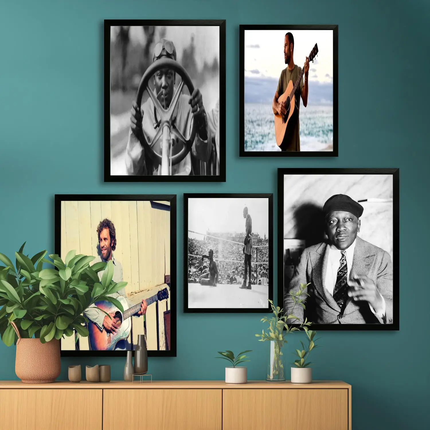 Джек Джонсон Холст Художественный постер Настенное искусство Картинный принт