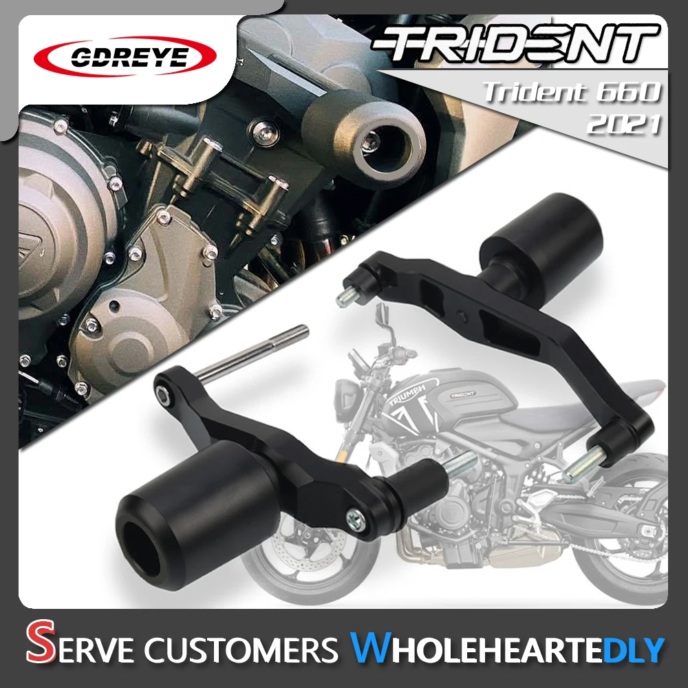 

For Triumph Trident 660 2021 Motorcycle CNC Falling Protection Frame Slider Fairing Guard Anti Crash Pad Protector Trident 660