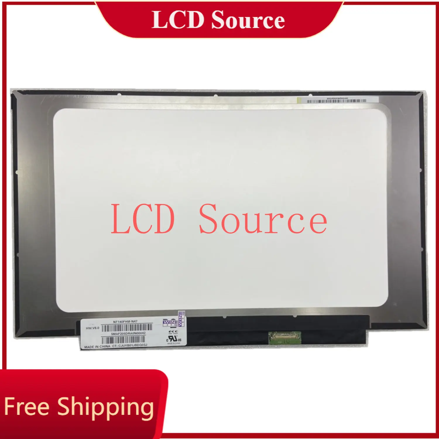 

NT140FHM-N47 Fit B140HTN02.0 B140HTN02.3 N140HGA-EA1 NT140FHM-N44 NT140FHM-N43 EDP 30Pin 1920*1080 Narrow Bezel LCD Screen